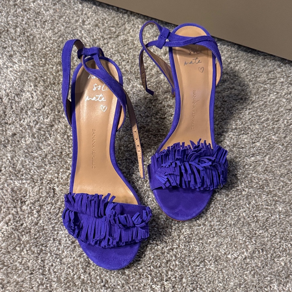 Banana Republic Vibrant Blue Heeled Sandals